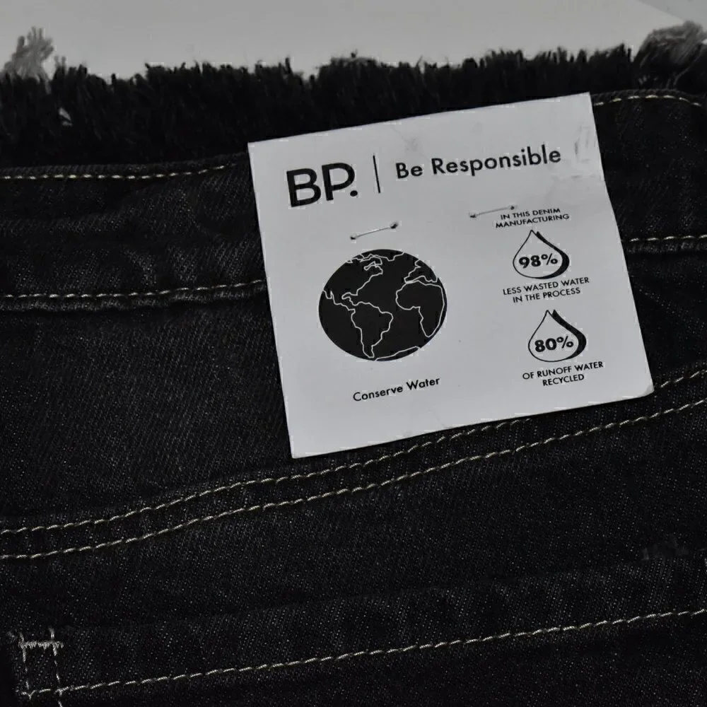 BP Be Responsible Ripped High Waist Mom Denim Jeans Vintage Black Size 28